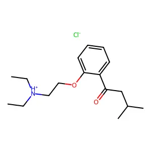 Isovalerophenone, 2'-(2-(diethylamino)ethoxy)-, hydrochloride structure