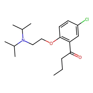 Butyrophenone, 5'-chloro-2'-(2-(diisopropylamino)ethoxy)- structure