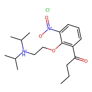 Butyrophenone, 2'-(2-(diisopropylamino)ethoxy)-3'-nitro-, hydrochloride structure