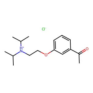 Acetophenone, 3'-(2-(diisopropylamino)ethoxy)-, hydrochloride structure
