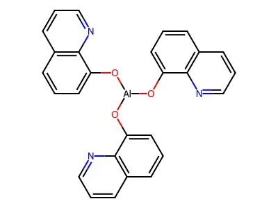 Aluminium tri(quinolin-8-olate) structure