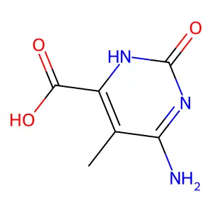 4-Pyrimidinecarboxylic acid, 6-amino-2-hydroxy-5-methyl- structure