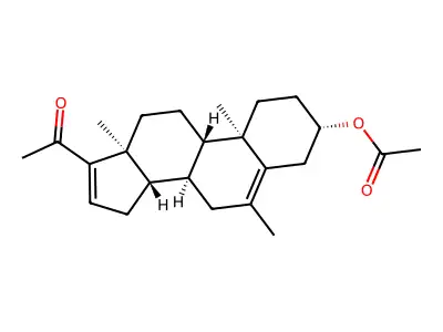 6-Methyl-20-oxopregna-5,16-dien-3-yl acetate structure