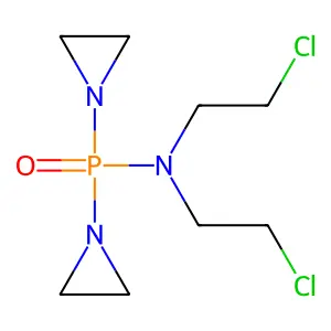 Phosphinic amide, bis(1-aziridinyl)-N-bis(2-chloroethyl)- structure