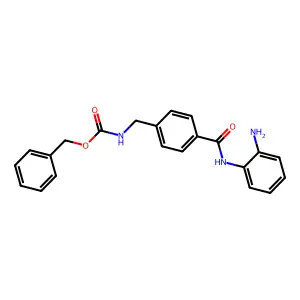 Phenylmethyl N-((4-(((2-aminophenyl)amino)carbonyl)phenyl)methyl)carbamate structure