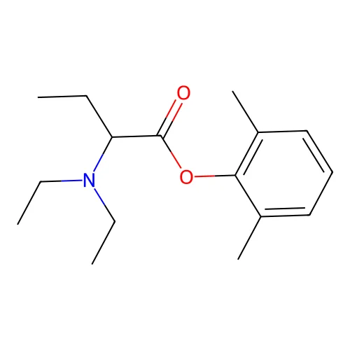 (2,6-Dimethylphenyl) 2-(diethylamino)butanoate structure