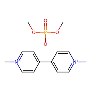 4,4'-Bipyridinium, 1,1'-dimethyl-, bis(dimethyl phosphate) structure