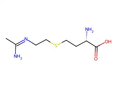 2-amino-4-[2-(1-aminoethylideneamino)ethylsulfanyl]butanoic Acid structure