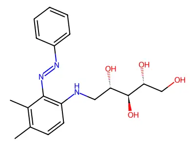 5-(3,4-Dimethyl-2-phenyldiazenylanilino)pentane-1,2,3,4-tetrol structure