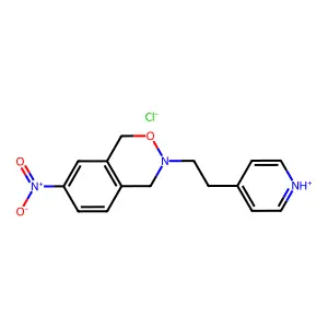 1H-2,3-Benzoxazine, 3,4-dihydro-7-nitro-3-(2-(4-pyridyl)ethyl)-, hydrochloride structure