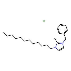 1H-Imidazolium, 1-dodecyl-2-methyl-3-(phenylmethyl)-, chloride (1:1) structure