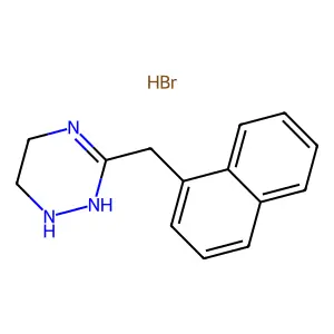 as-Triazine, 1,4,5,6-tetrahydro-3-(1-naphthylmethyl)-, hydrobromide structure