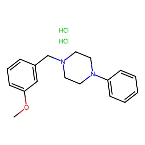 Piperazine, 1-(m-methoxybenzyl)-4-phenyl-, dihydrochloride structure