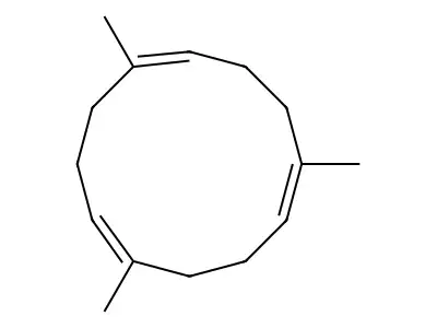 1,5,9-Trimethylcyclododeca-1,5,9-triene structure