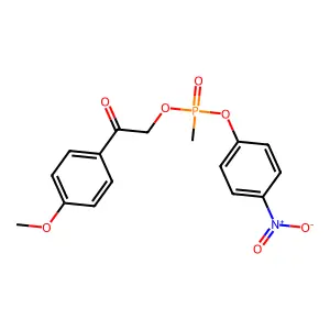 2-(4-Methoxyphenyl)-2-oxoethyl 4-nitrophenyl methylphosphonate structure