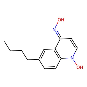 N-(6-butyl-1-hydroxyquinolin-4-ylidene)hydroxylamine structure