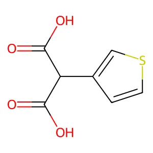 2-(Thiophen-3-yl)propanedioic acid structure