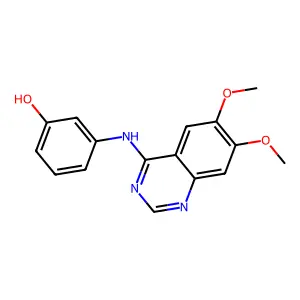 4-(3-Hydroxyanilino)-6,7-Dimethoxyquinazoline structure