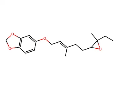 3,7-Dimethyl-6,7-epoxy-1-(3,4-methylenedioxyphenoxy)-2-nonene structure