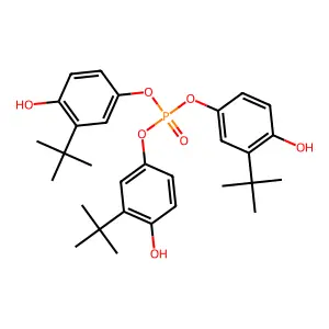 1,4-Benzenediol, 2-(1,1-dimethylethyl)-, 4,4',4''-phosphate structure