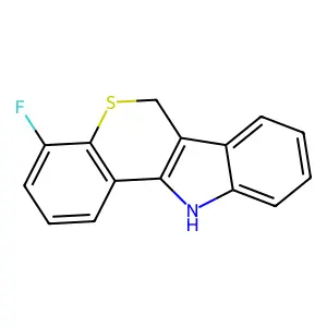 (1)BENZOTHIOPYRANO(4,3-b)INDOLE, 6,11-DIHYDRO-4-FLUORO- structure