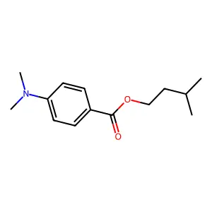 Isoamyl 4-N,N-dimethylaminobenzoate structure