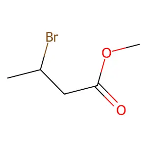 Butanoic acid, 3-bromo-, methyl ester structure