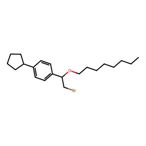 Ether, alpha-(bromomethyl)-p-cyclopentylbenzyl octyl structure