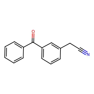 (3-Benzoylphenyl)ethanenitrile structure
