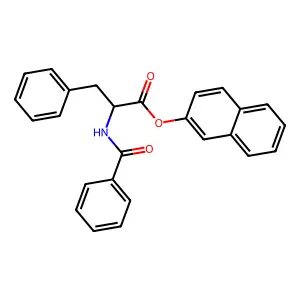 N-Benzoyl-DL-phenylalanine beta-naphthyl ester structure