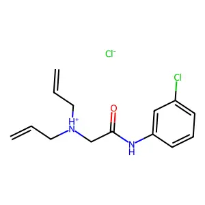 Acetanilide, 3'-chloro-2-(diallylamino)-, monohydrochloride structure