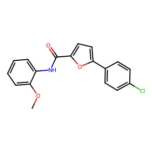 5-(4-chlorophenyl)-N-(2-methoxyphenyl)furan-2-carboxamide structure