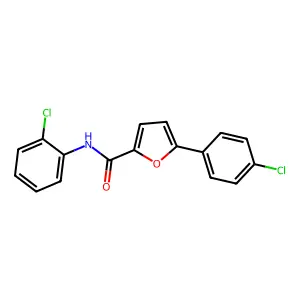 N-(2-chlorophenyl)-5-(4-chlorophenyl)furan-2-carboxamide structure