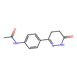 N-[4-(6-oxo-1,4,5,6-tetrahydro-3-pyridazinyl)phenyl]acetamide structure