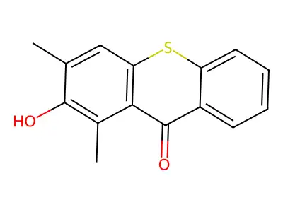 2-hydroxy-1,3-dimethyl-9H-thioxanthen-9-one structure