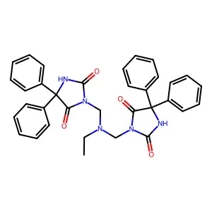 Hydantoin, 3,3'-(ethyliminodimethylene)bis(5,5-diphenyl- structure