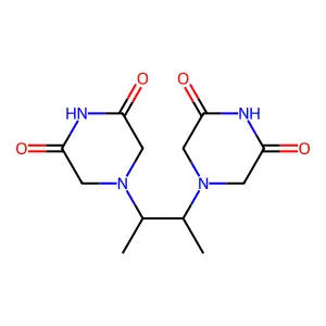 4,4'-(1,2-Dimethyl-1,2-ethanediyl)bis-2,6-piperazinedione structure