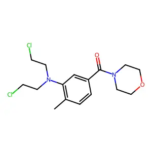 Morpholine, 4-(3-(bis(2-chloroethyl)amino)-p-toluoyl)- structure