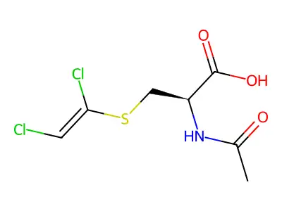 (2R)-2-Acetamido-3-(1,2-dichloroethenylsulfanyl)propanoic acid structure