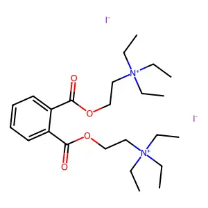 Ammonium, (2-hydroxyethyl)triethyl-, iodide, phthalate (2:1) structure