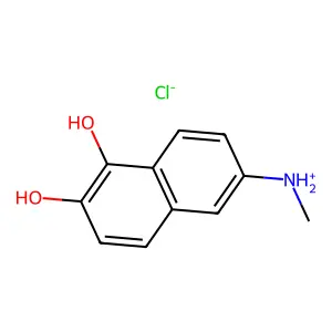 1,2-Naphthalenediol, 6-methylamino-, hydrochloride structure