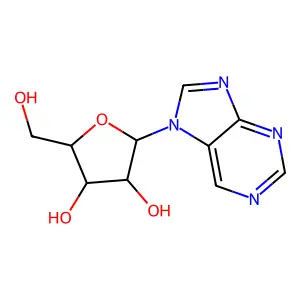 7-beta-D-Ribofuranosyl-7H-purine structure