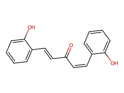 1,5-Bis(2-hydroxyphenyl)-1,4-pentadien-3-one structure