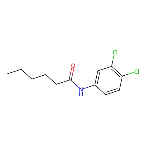 N-(3,4-dichlorophenyl)hexanamide structure