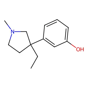Phenol, m-(3-ethyl-1-methyl-3-pyrrolidinyl)- structure
