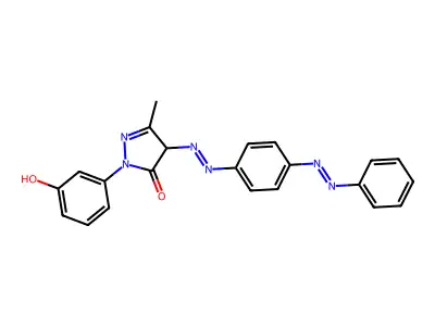 2-Pyrazolin-5-one, 1-(m-hydroxyphenyl)-3-methyl-4-((p-(phenylazo)phenyl)azo)- structure
