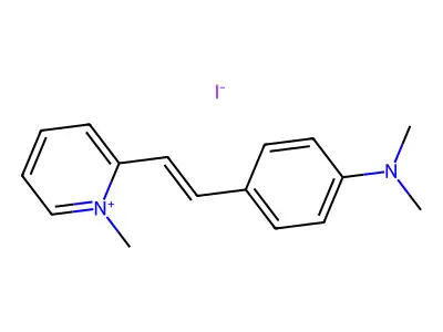 2-(4-Dimethylaminostyryl)-1-methylpyridinium iodide structure
