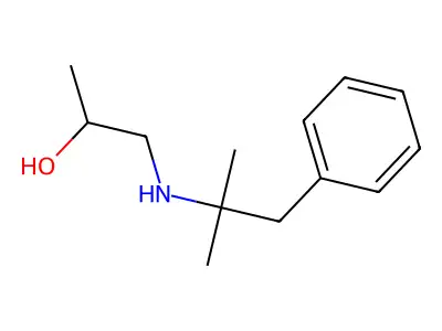 2-Propanol, 1-(alpha,alpha-dimethyl-beta-phenethylamino)- structure