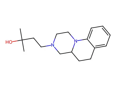 1H-Pyrazino(1,2-a)quinoline, 2,3,4,4a,5,6-hexahydro-3-(3-hydroxy-3-methylbutyl)- structure