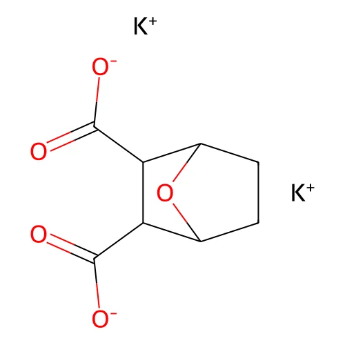 Dipotassium 7-oxabicyclo[2.2.1]heptane-2,3-dicarboxylate structure